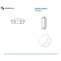 Krytky otvorů bílé