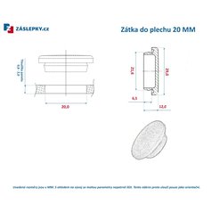 Zátka do plechu 20mm