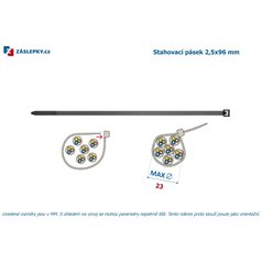 Stahovací pásek 2,5x96  odolný UV