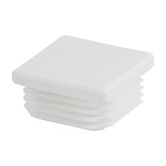 Záslepka 20x20mm čtvercová bílá leštěná