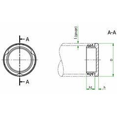 Záslepka 25,4mm kuatá bílá erodovaná