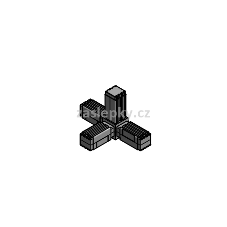 Spojka profilů 20x20 typ 4 černý polyamid